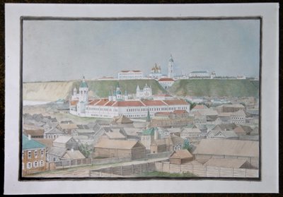 Blick auf Tobolsk, 1850er Jahre von Mikhail Stepanovich Znamensky