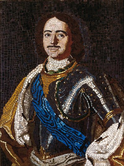 Porträt von Kaiser Peter I. dem Großen von Mikhail Vasilyevich Lomonosov