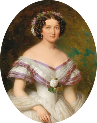 Porträt der Gräfin Maria Gabriella Josepha Anna Szápáry, geborene Atzél de Borosjenő von Miklós Barabás