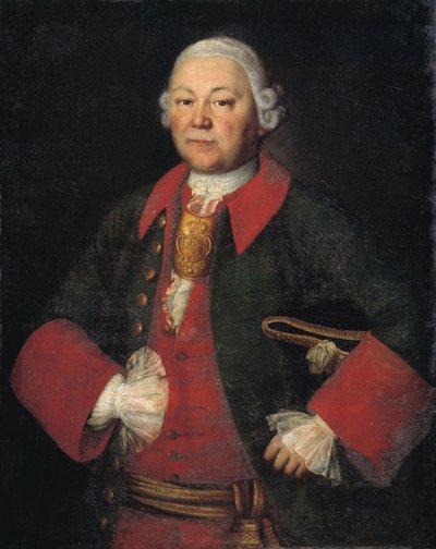 Porträt von Graf Iwan Terentjewitsch Meschtscherski, 1756 von Mina Lukich Kolokolnikov
