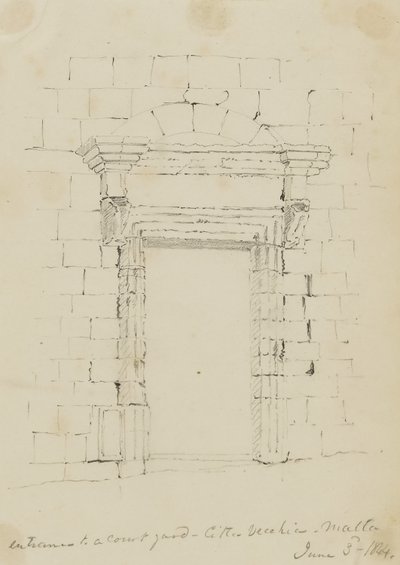 Malta, Eingang zu einem Innenhof in Citta Vecchia von Miner Kilbourne Kellogg