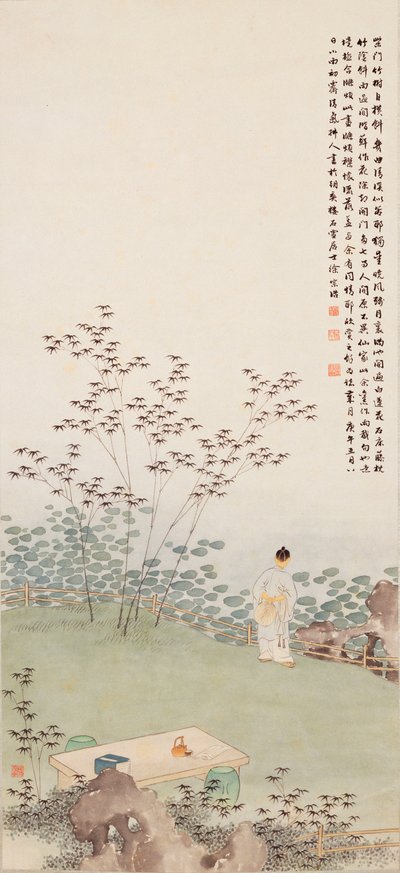 Blick auf einen Lotus-Teich von Ming Yu