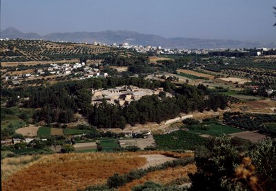 Minoische Kunst: Ansicht des gesamten Palastes von König Minos in Knossos von Minoan