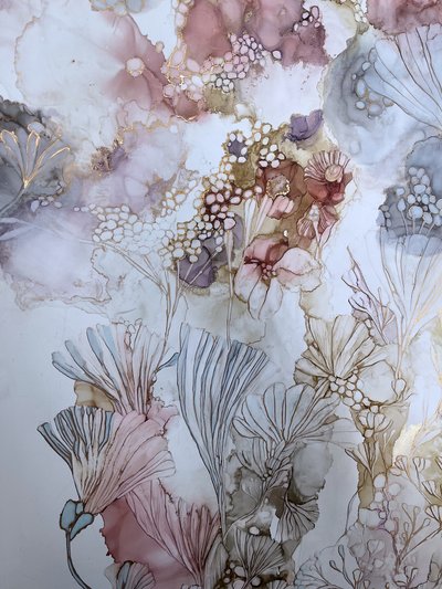 Rosa Goldene Botanicals von Mishel Schwartz