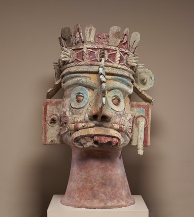 Kopf des Regengottes Tlaloc, Späte Postklassik, ca. 1300-1521 von Mixtec Mixtec