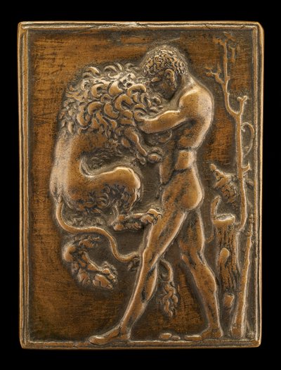 Stehender Herkules mit dem Nemeischen Löwen, ca. 1488-1489 von Moderno