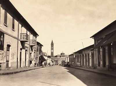„Ein Imperium aufbauen“ im faschistischen Zeitalter: Straße in Asmara, 09/05/1936 von Modestino Baldinetti