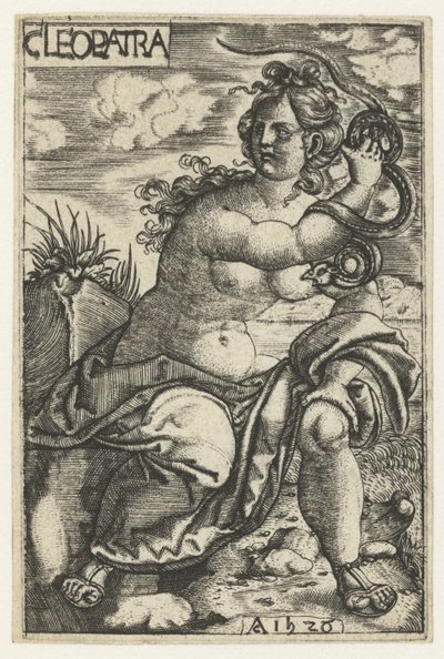 Kleopatra mit Schlange von Monogrammist AC