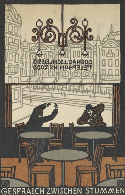 Gespräch zwischen Stummen, 1907 von Moritz Jung