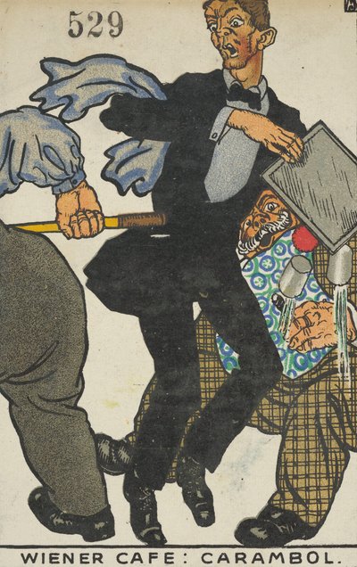 Wiener Café: Carambole, 1911 von Moritz Jung