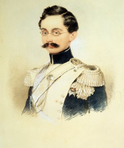 Porträt von Adolphe von Luxemburg (Adolphe von Nassau). Aquarell von Moritz Michael Daffinger (1790-1849) ca. 1840. Staatliches Russisches Museum, Sankt Petersburg von Moritz Michael Daffinger