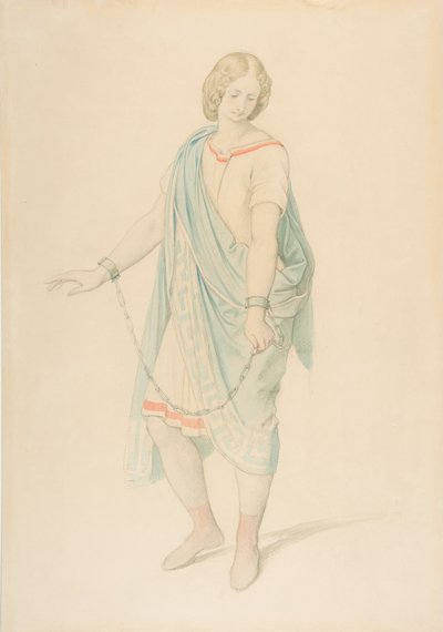 Die Sopranistin Karoline Hetzenecker in der Rolle des Sesto in La Clemenza di Tito, ca. 1848 von Moritz Ludwig von Schwind