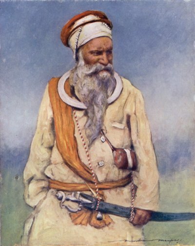 Ein Sikh-Krieger von Mortimer Ludington Menpes