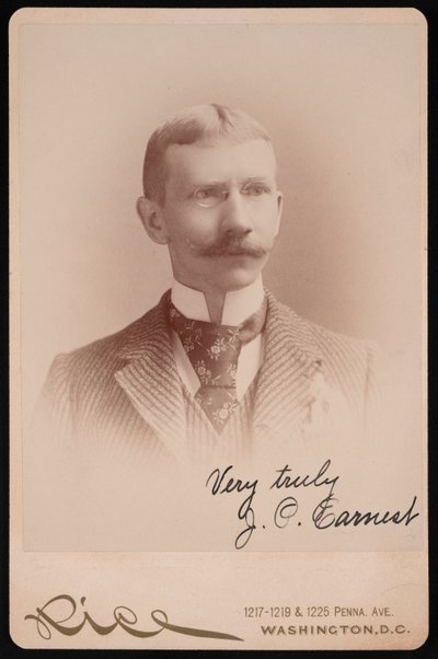 Porträt von J.P. Earnest, zwischen 1889 und 1897 von Moses P. Rice