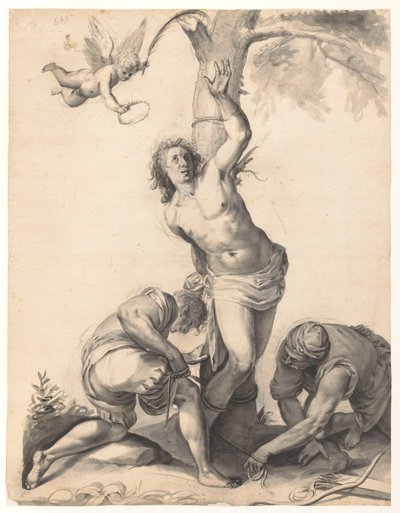 Das Martyrium des Heiligen Sebastian von Moses Ter Borch