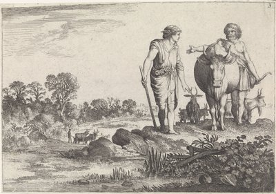 Argus bittet Merkur, bei ihm zu bleiben von Moyses van Wtenbrouck