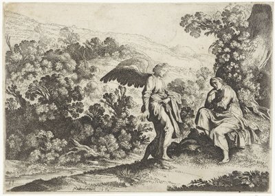 Der Engel tröstet Hagar von Moyses van Wtenbrouck