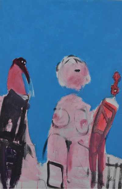 Ausdrucksstarke Figuren in Blau von Mr PETTO
