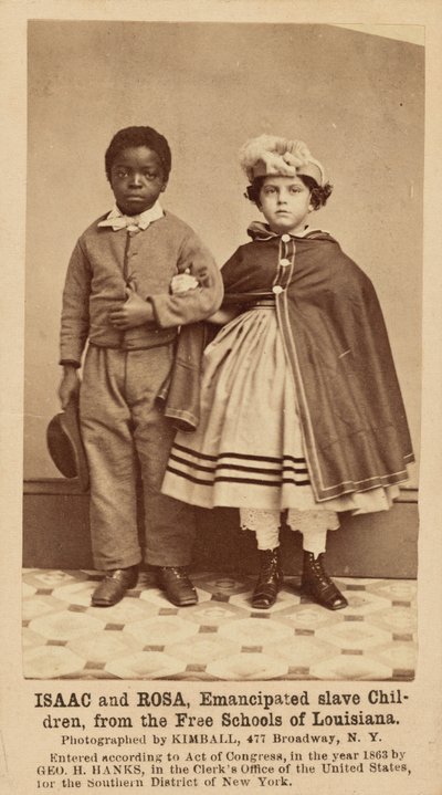 Isaac und Rosa, emanzipierte Sklavenkinder, aus den Freischulen von Louisiana von Myron H. Kimball
