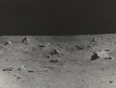 Mondoberfläche fotografiert von Surveyor V, 1967 von NASA Images