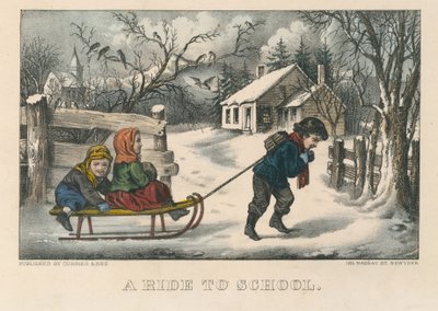 Eine Fahrt zur Schule von Currier and Ives
