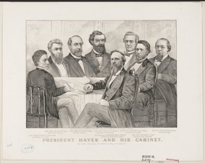 Präsident Hayes und sein Kabinett, ca. 1877 von Currier and Ives