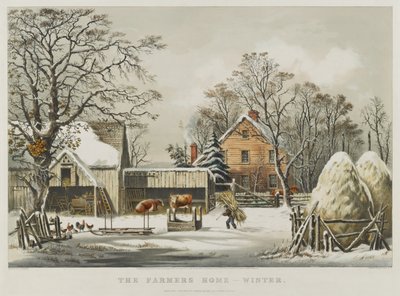 Das Bauernhaus - Winter von Currier and Ives
