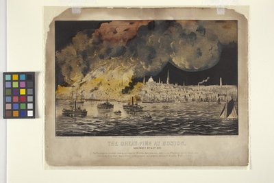 Das große Feuer in Boston von N. and Ives J.M. (1824 95) Currier