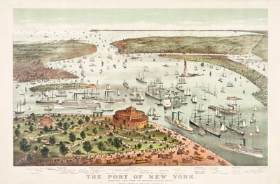 Der Hafen von New York von Currier & Ives von Currier and Ives