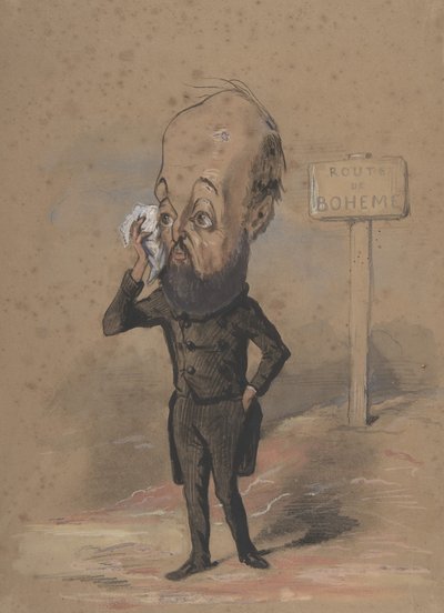 Karikatur von Henri Mürger, 1849-61 von Nadar
