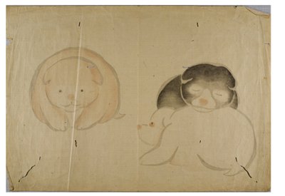 Welpen aus dem Album Ein Album von Bildern von Korin von Nakamura Hochu