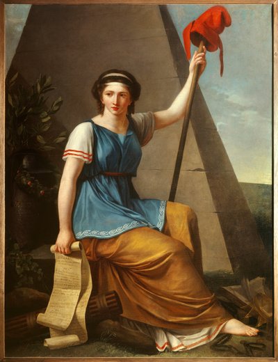 Die Freiheit. Allegorie der Freiheit als Frau mit phrygischer Mütze von Nanine Vallain
