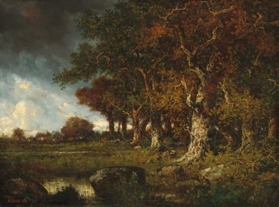 Am Rand des Waldes bei Les Monts-Girard, Fontainebleau von Narcisse Virgile Diaz de la Pena
