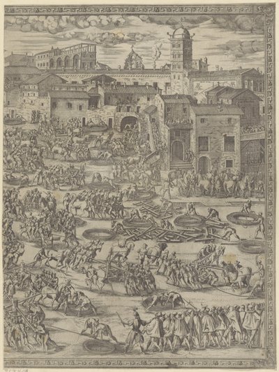 Das Aufrichten des Obelisken auf dem Petersplatz von Natale Bonifazio da Sebenico