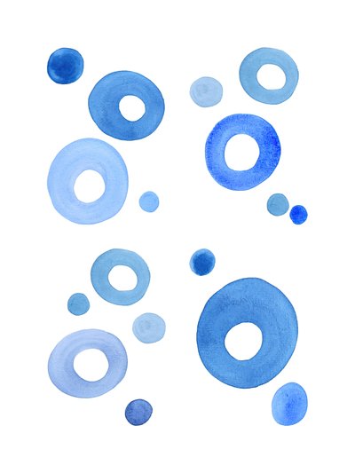 Blaue Blasen von Natalie Bruns