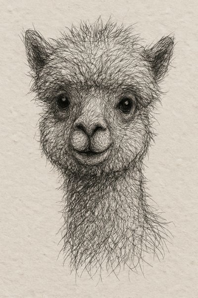 Niedliches Baby-Alpaka von Natalie Bruns