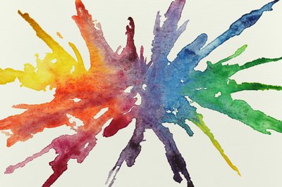 Regenbogen Aquarellspritzer von Natalie Bruns