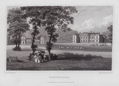 Studley Royal von Nathaniel (after) Whittock