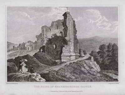 Die Ruinen von Knaresborough Castle von Nathaniel (after) Whittock