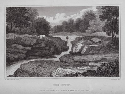 The Strid von Nathaniel (after) Whittock