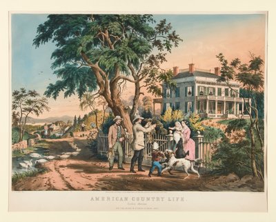Amerikanisches Landleben: Oktober Nachmittag von Nathaniel Currier