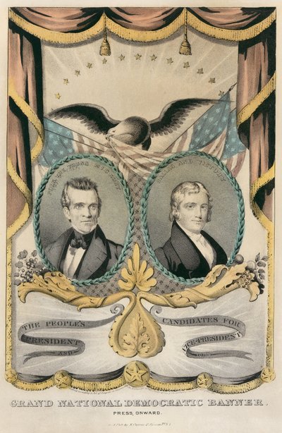 Großes nationales demokratisches Banner von Nathaniel Currier