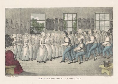 Shaker in der Nähe von Lebanon, ca. 1830 von Nathaniel Currier