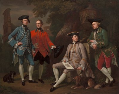 James Grant of Grant, John Mytton, der ehrenwerte Thomas Robinson und Thomas Wynne von Nathaniel Dance