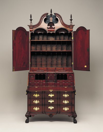 Schreibtisch und Bücherschrank von Nathaniel Gould
