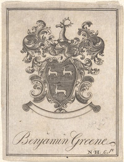 Benjamin Greene - Exlibris von Nathaniel Hurd