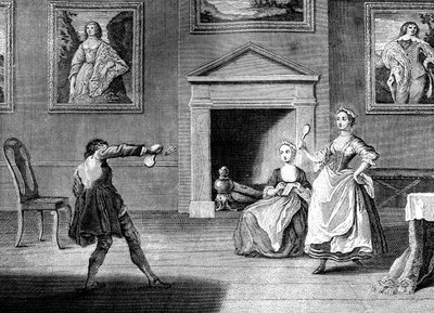 Federball und Federballschläger, 1743 von Nathaniel Parr