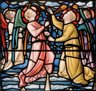 Drei Weihrauch schwenkende Engel (Detail aus Christus in Majestät) von Nathaniel Westlake
