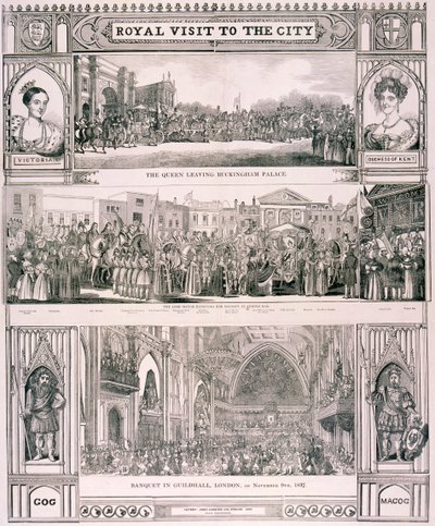 Königin Victorias Besuch in der City of London von Nathaniel Whittock