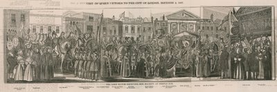 Der Lord Mayor empfängt Ihre Majestät am Temple Bar von Nathaniel Whittock